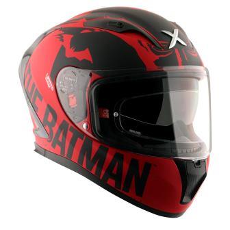 Axor Street DC Batman Helmet  (Dull Red Black) - Riders Junction