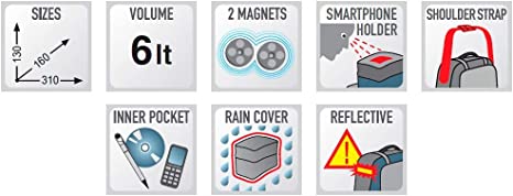 EA106B Small Size Universal Magnetic Tank Bag - 6 litres - GIVI