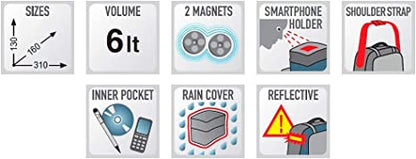 EA106B Small Size Universal Magnetic Tank Bag - 6 litres - GIVI