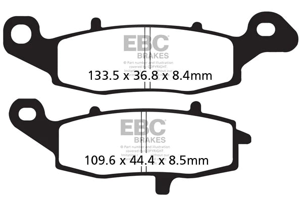 EBC Brake Pads for Bikes - FA229HH Fully Sintered - Front Rotor (1 Pair)