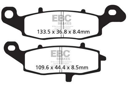 EBC Brake Pads for Bikes - FA229HH Fully Sintered - Front Rotor (1 Pair)