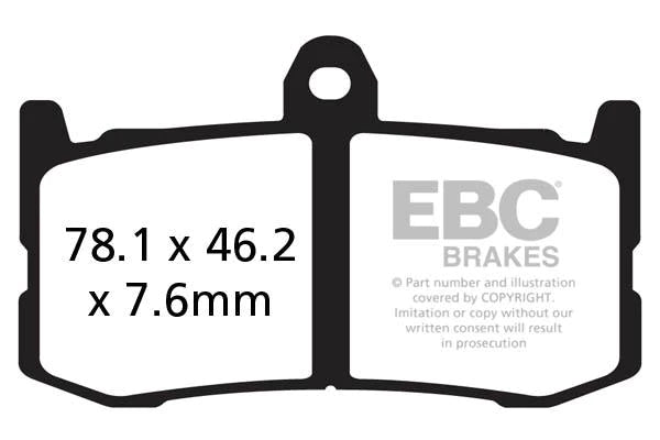 EBC Brake Pads for Bikes - FA491HH Fully Sintered - Front