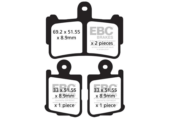 EBC Brake Pads for Bikes - FA499/4HH Fully Sintered - Front