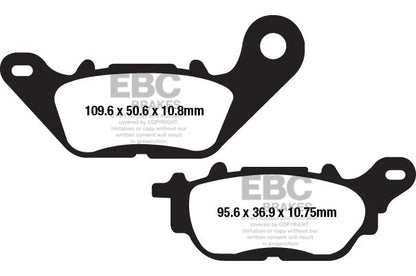 EBC Brake Pads for Bikes - FA662 Organic - Rear (1 Pair)