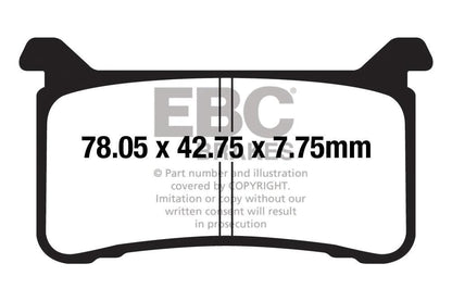 EBC Brake Pads for Bikes - FA700HH Fully Sintered - (1 Pair)