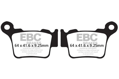 EBC Brake Pads for Bikes - MXS368 Motocross Race - EBC (Rear)