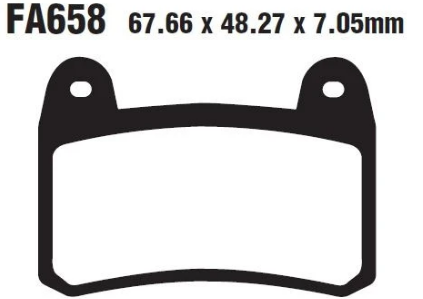 EBC Brake Pad Organic Brake Pads- Front - FA658