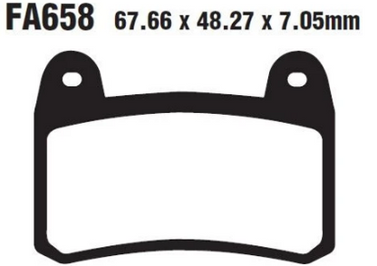 EBC Brake Pad Organic Brake Pads- Front - FA658