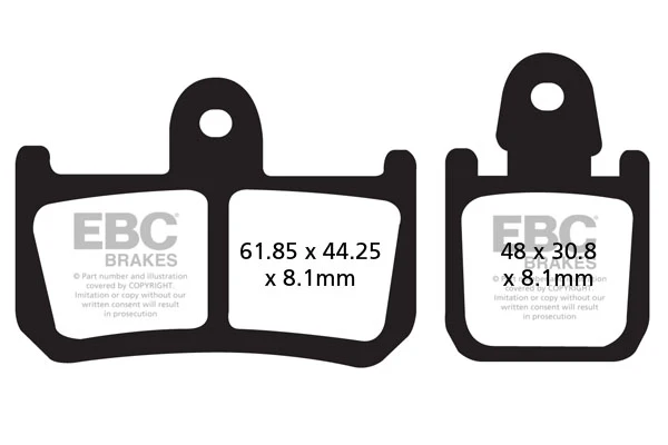 EBC Brake Pads - FA442/4HH Fully Sintered - 2 Set Front