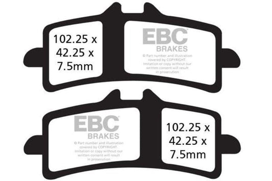 EBC Brake Pads Fully Sintered (2 Set Front)-FA447HH(BUNx2)