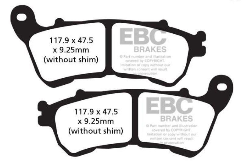 EBC Brake Pads Fully Sintered (Front)-EPFA640HH