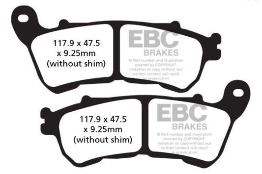 EBC Brake Pads Fully Sintered (Front)-EPFA640HH