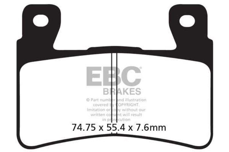 EBC Fully Sintered Brake Pads (2 Set Front)-FA296HH-2