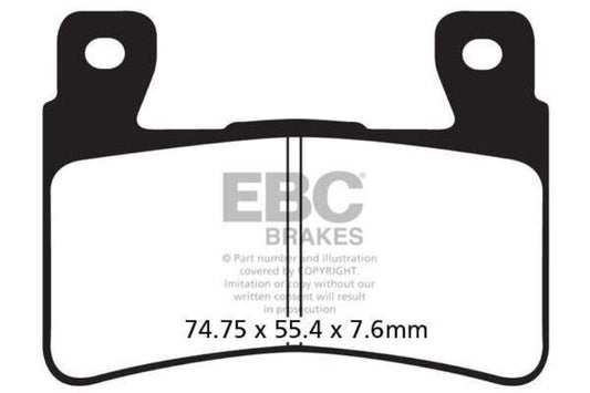 EBC Fully Sintered Brake Pads (2 Set Front)-FA296HH-2