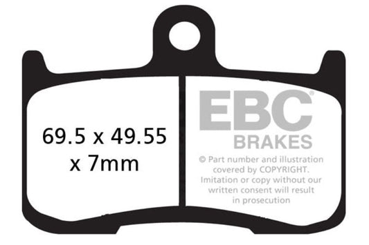 EBC Fully Sintered Brake Pads (2 Set Front)-FA347HH-2