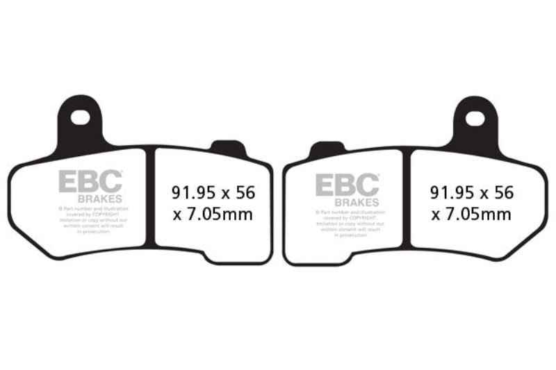 EBC Fully Sintered Brake Pads (2 Set Front)-FA409HH-2