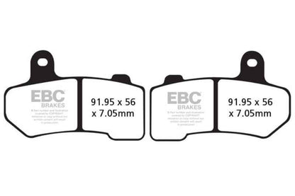 EBC Fully Sintered Brake Pads (2 Set Front)-FA409HH-2