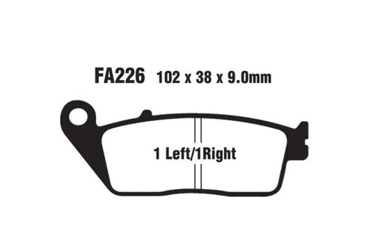 EBC Fully Sintered Brake Pads (Front 2 Set)-FA226HH-2