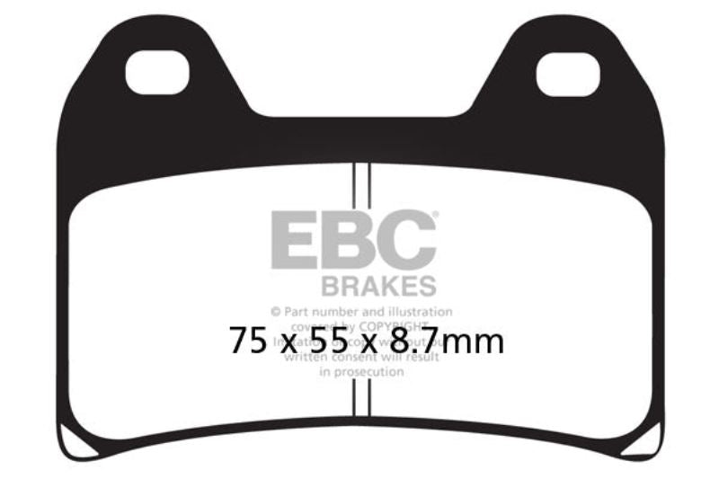 EBC Fully Sintered Brake Pads (Front 2 Set)-FA244HH-2