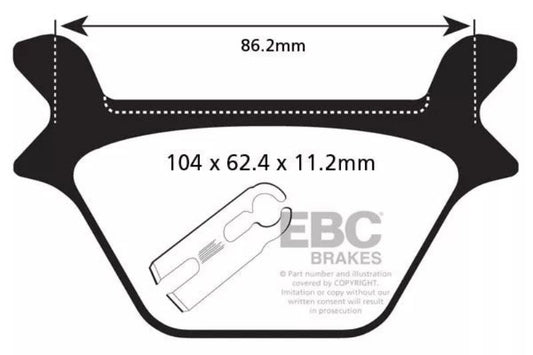 EBC Fully Sintered Brake Pads (Rear)-FA200HH