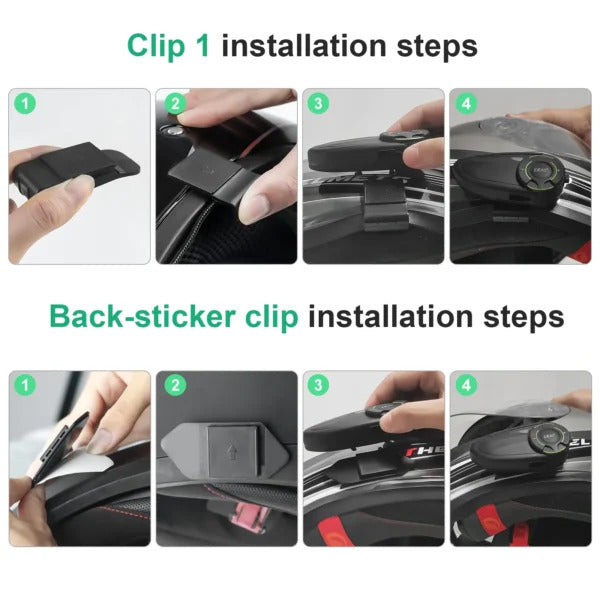 EJEAS Q8 Motorcycle Mesh Intercom 6 Riders Group Talking at The Same Time - EJAS-Q8