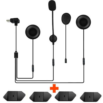 EJEAS Q8 Speaker & Mic Set with Mounting Clips