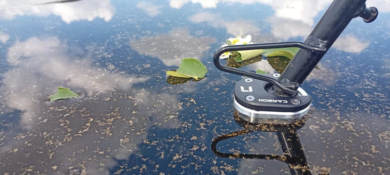 "Elements" Kickstand Extender for Dominar 400 (upto 2018) - Carbon Racing - Riders Junction