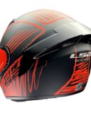 LS2 Helmets Rookie Writed Matt Black Red - Ff352