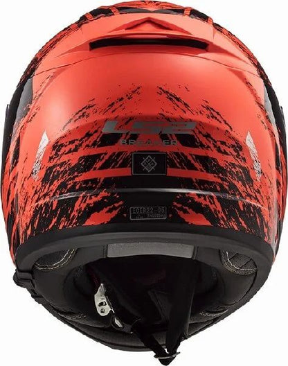 LS2 FF390 Breaker Evo Matt Black Orange Animal Helmet