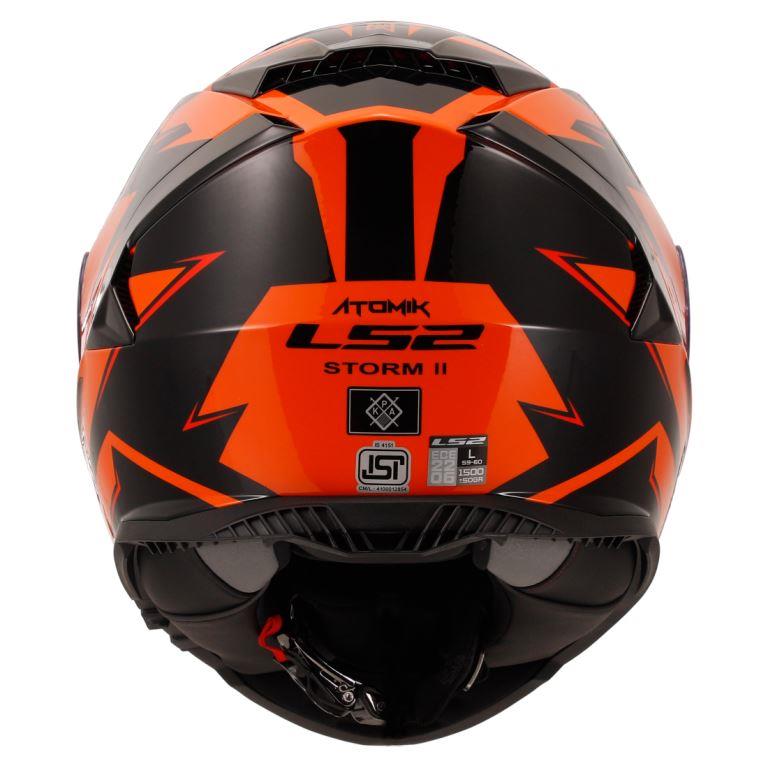 LS2 FF800 Storm Il Atomik Black Orange-06 Helmet - Riders Junction