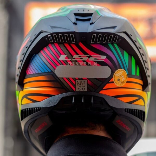 FF800 Storm Power Matt Black Rainbow Helmet