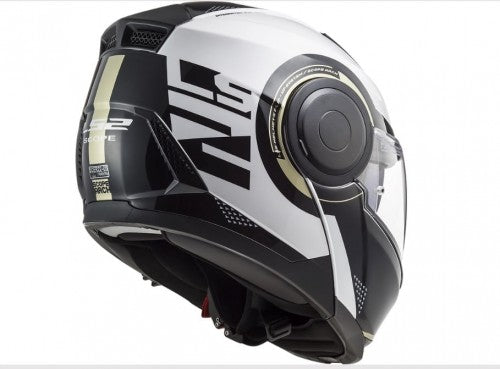 LS2 FF902 Scope Arch Gloss White Titanium Helmet - Riders Junction