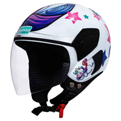 Femm Super 540 D1 Decor White Helmet - Studds