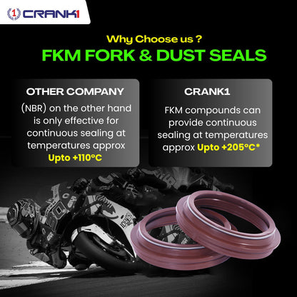 Fork Dust Seals Pair For SUZUKI Hayabusa GEN-1 (1999-2007) - CPD57-102 - CRANK1