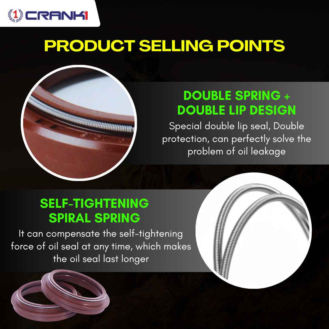 Fork Dust Seals Pair For SUZUKI Hayabusa GEN-3 (2021 Onwards) - CPD57-102 - CRANK1