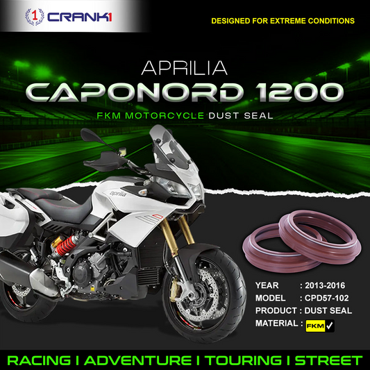 Fork Dust Seals Pair For Aprilia Caponord 1200 (2013-2016) - CPD57-102 - CRANK1