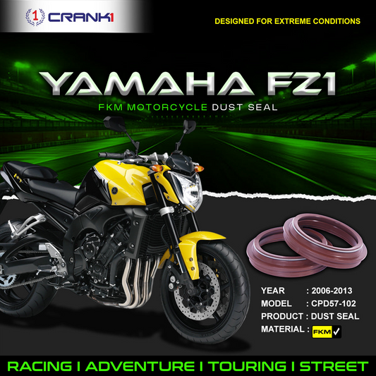 Fork Dust Seals Pair For Yamaha FZ1 (2006-2013) - CPD57-102 - CRANK1