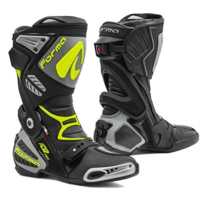 Forma Ice Pro Racing Boots - Black Grey Fluro