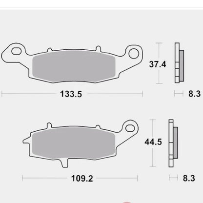 Front Brake Pads Sintered - Brembo - 07KA18SA