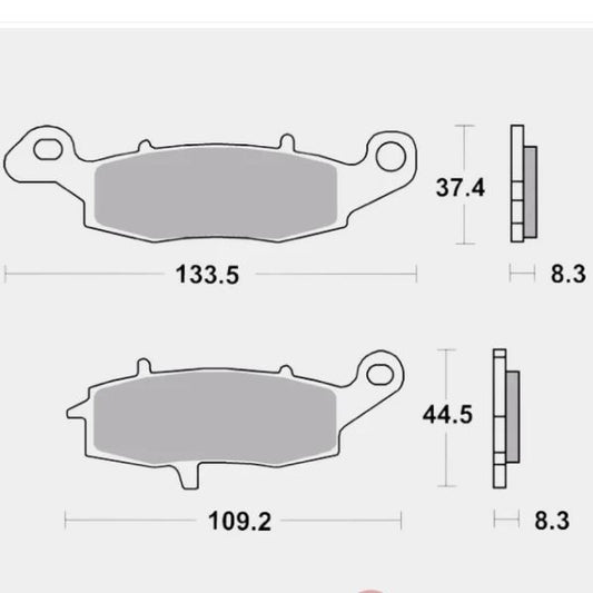 Front Brake Pads Sintered - Brembo - 07KA18SA