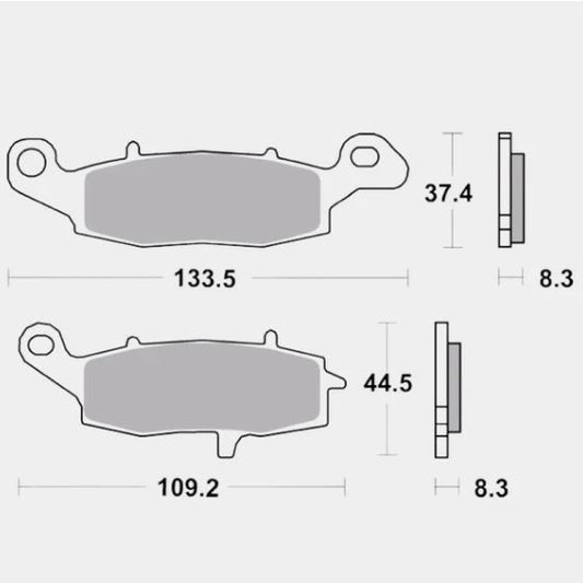 Front Brake Pads Sintered - Brembo - 07KA19SA