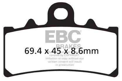 Front Brake Pads for Dominar (19 ONW) FA606HH Fully Sintered-EBC Brakes