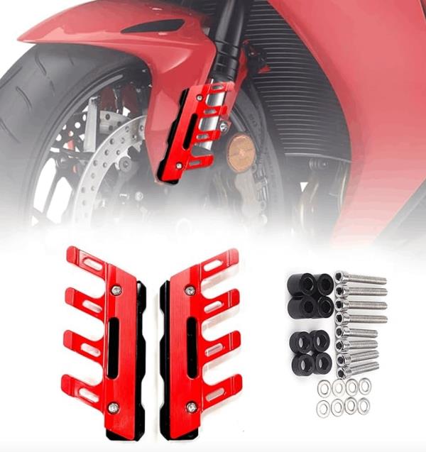 Front Fork Protector Cnc Universal Imported Quality ( Black )