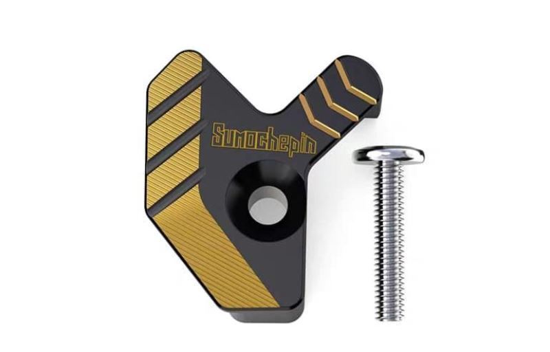 Front Wheel ABS Sensor Protector Cover Cap Alloy Cnc (Gold)