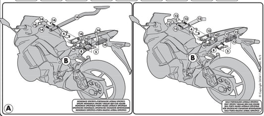 GIVI Fitting Kit for Sideracks for Kawasaki Ninja 1000 2011-2019 - 4100KIT