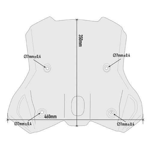 Smoked Windscreen for KTM 390 Adventure Givi - 7710D