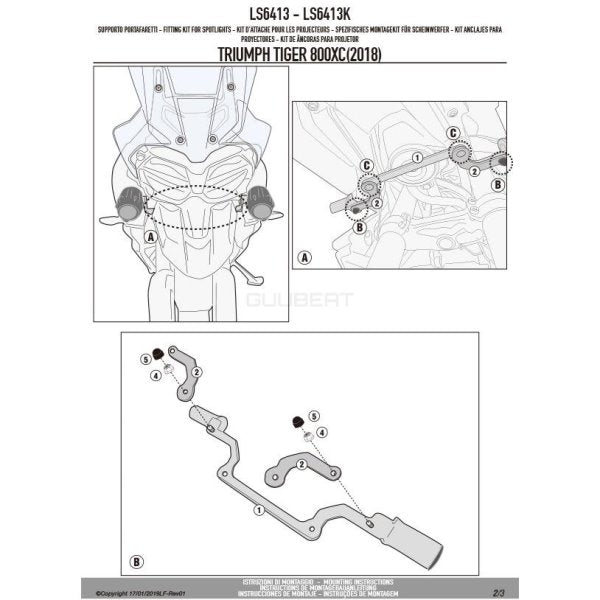 GIVI Light Mount Triumph Tiger 800 - LS6413