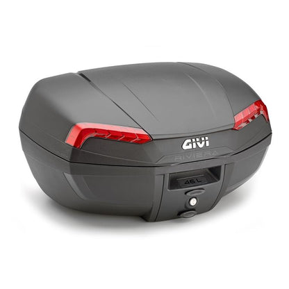 GIVI Riviera - 46 LTR Monolock Top-Case Black With Red Reflectors - E46N