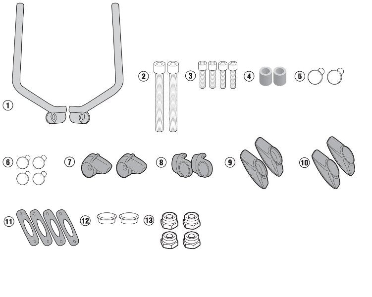 GIVI Screen Fitting Kit For Ducati Scrambler-7407A