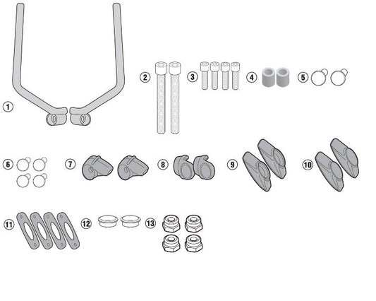 GIVI Screen Fitting Kit For Ducati Scrambler-7407A